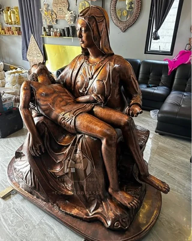 Custom Copper and Brass Jesus Statue