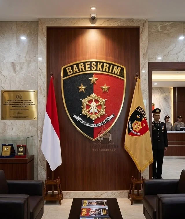Logo Bareskrim Polri Kuningan Polished Custom
