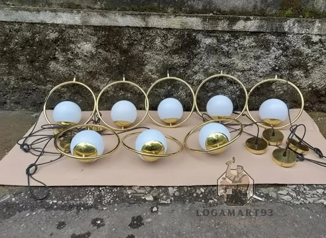 Custom Minimalist Round Brass Pendant Lamp