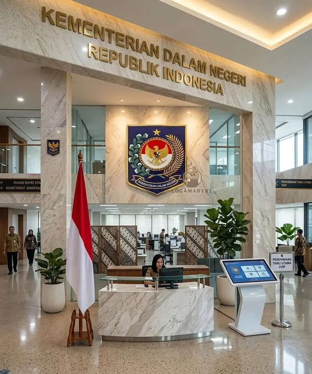 Logo Kementerian Dalam Negeri Kuningan Polish Custom