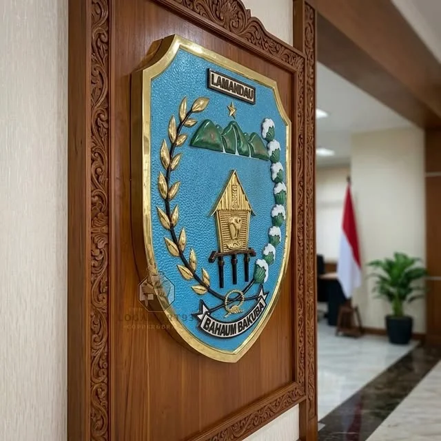 Custom Polished Brass Lamandau Regency Logo