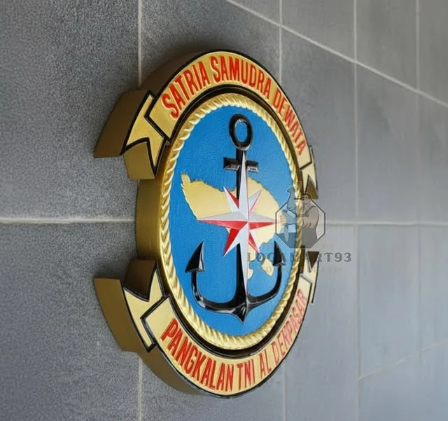 Logo Pangkalan TNI AL Denpasar Kuningan Polished