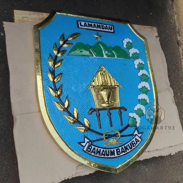 Custom Polished Brass Lamandau Regency Logo