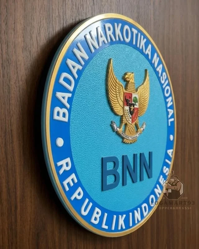 Custom Polished Brass BNN Indonesia Logo