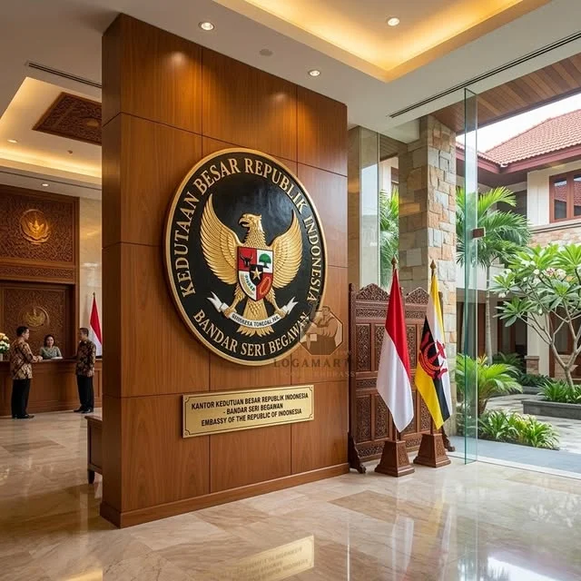 Logo Kedubes RI Bandar Seri Begawan Kuningan