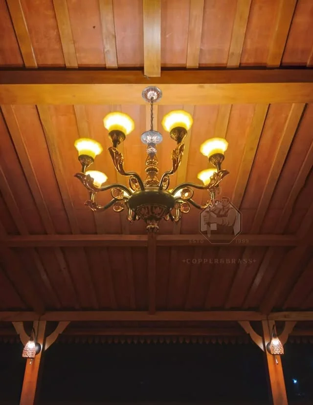 Custom Copper Robyong Antique Pendant Lamp Middle Eastern Style