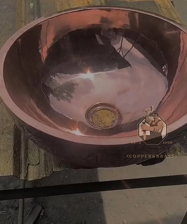 Custom Glossy Copper Wash Basin