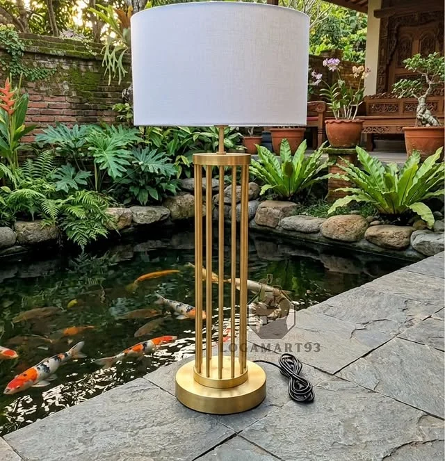 Custom Minimalist Brass Table Lamp