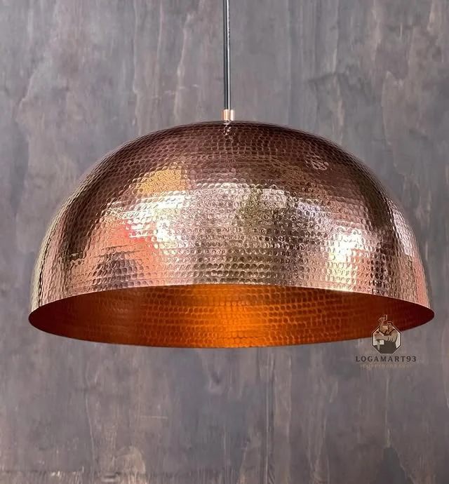 Custom Half Circle Tempah Copper Pendant Lamp