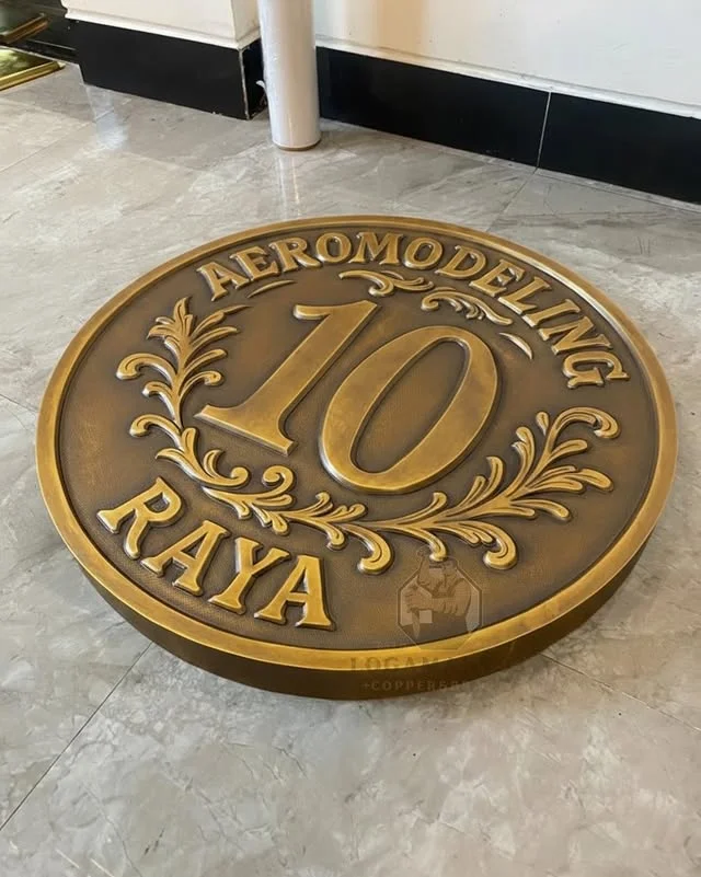 Nomor Rumah Kuningan Custom Model Ukiran Koin