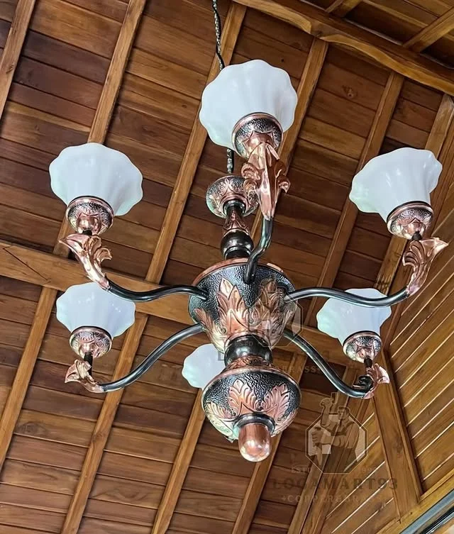 Custom Copper Robyong Antique Pendant Lamp Middle Eastern Style