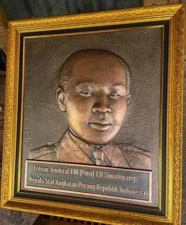 Custom Copper Relief Letjen TNI Simatupang