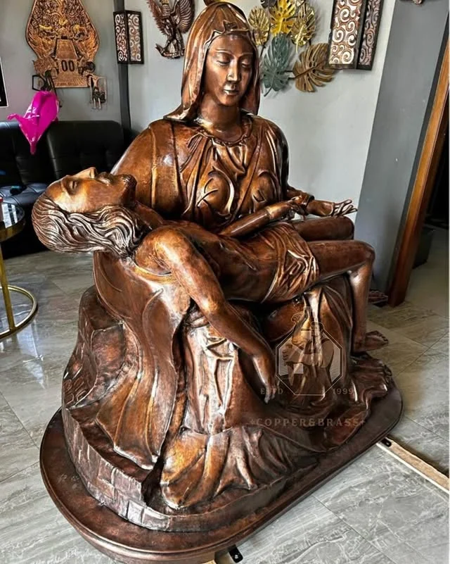 Custom Copper and Brass Jesus Statue