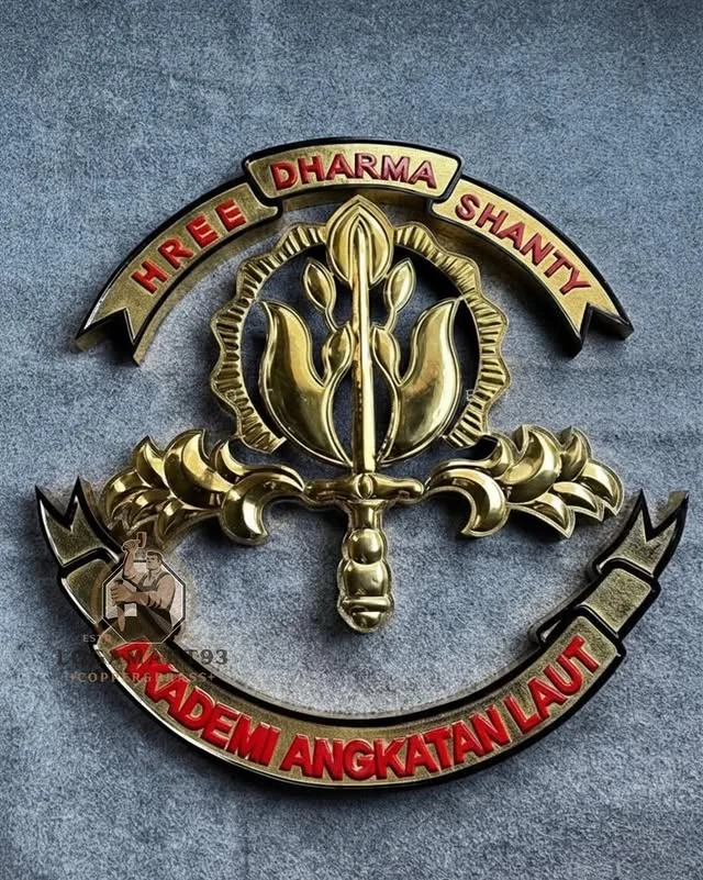 Custom Brass Naval Academy Surabaya Logo