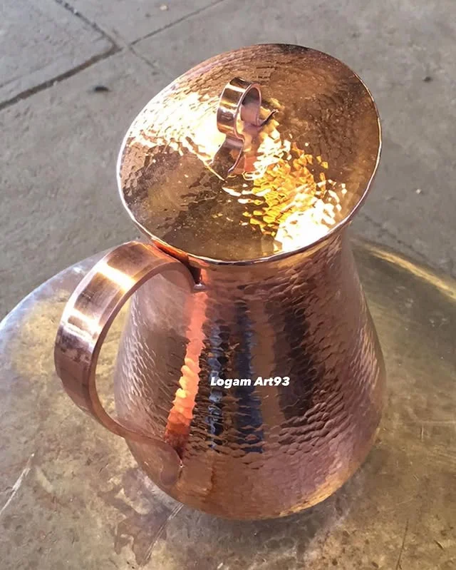 Custom Hammered Copper Teapot