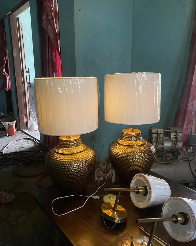 Antique Kendi Model Brass Table Lamp