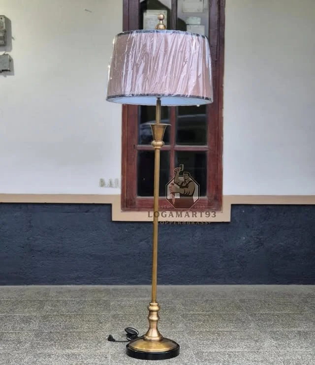 Lampu Lantai Kuningan Motif Eropa Custom
