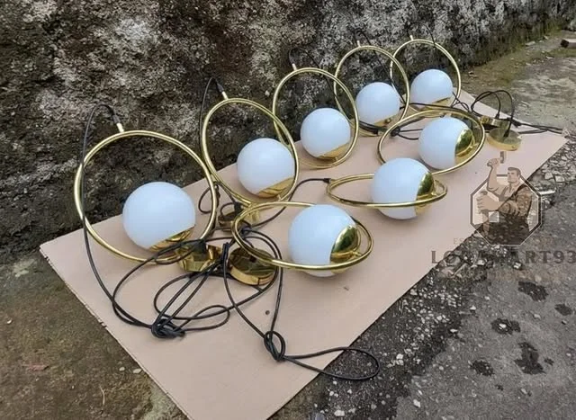 Custom Minimalist Round Brass Pendant Lamp