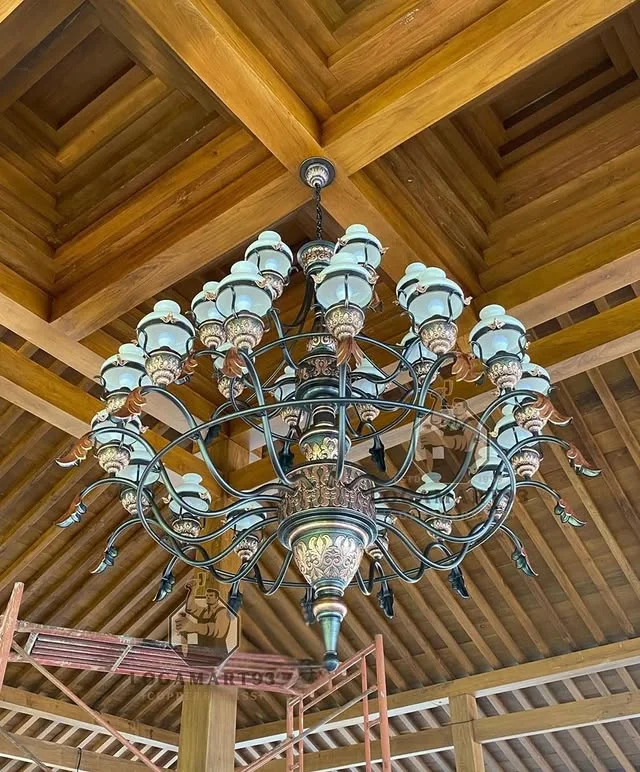 Lampu Gantung Tembaga Motif Turki