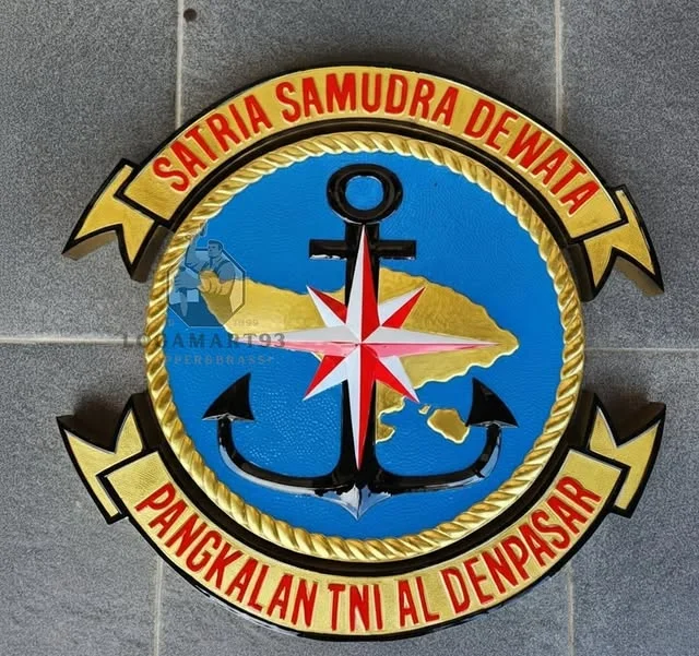 Logo Pangkalan TNI AL Denpasar Kuningan Polished