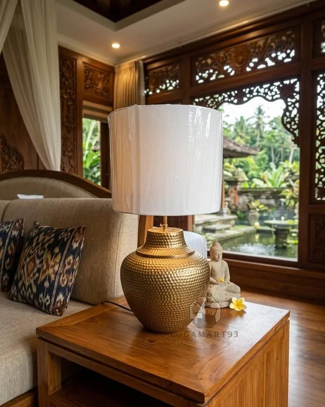 Antique Kendi Model Brass Table Lamp