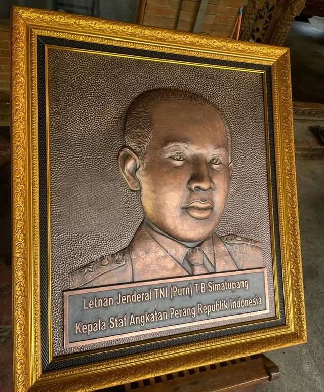 Custom Copper Relief Letjen TNI Simatupang