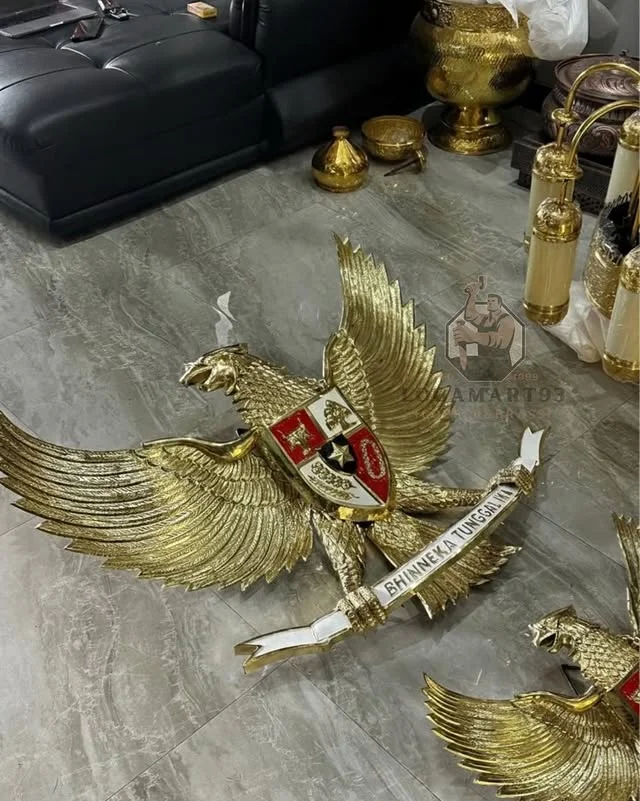Custom Carved Brass Garuda Logo South Sumatra Governor Office