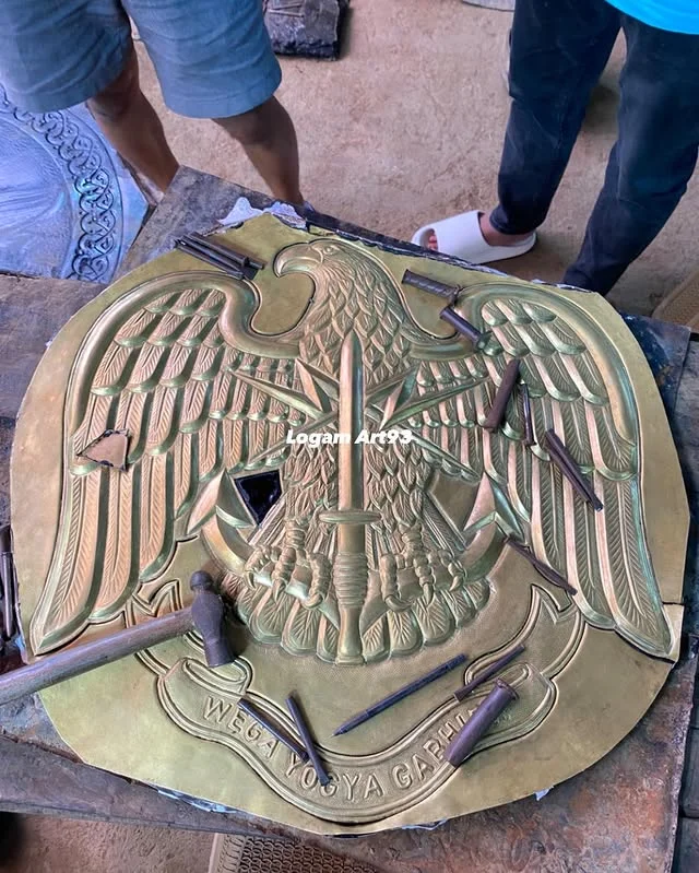 Custom Polished Brass Batalyon 811 Kopassus Logo