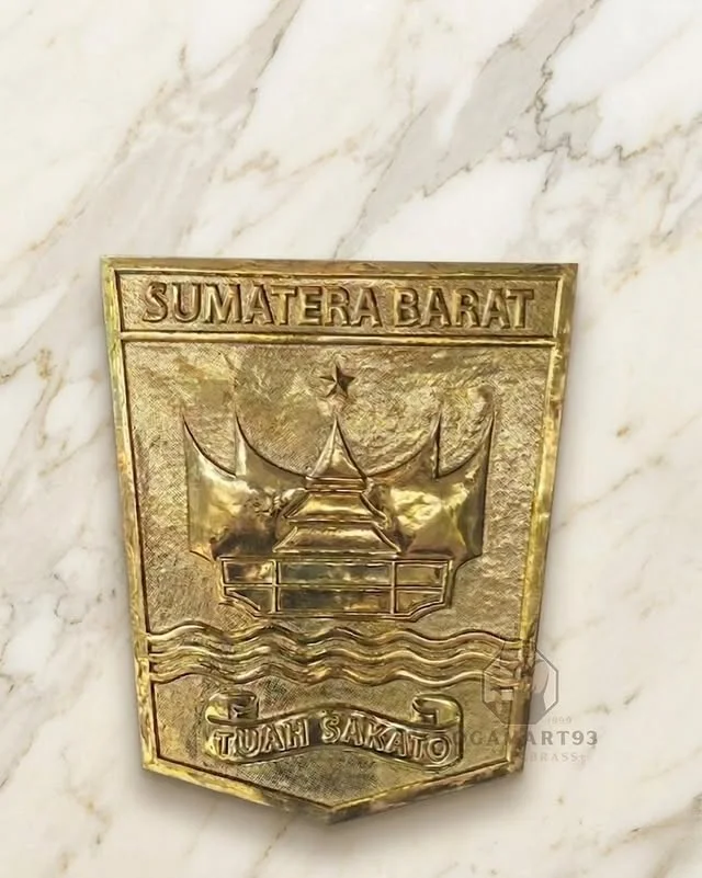 Custom Glossy Brass West Sumatra Province Logo