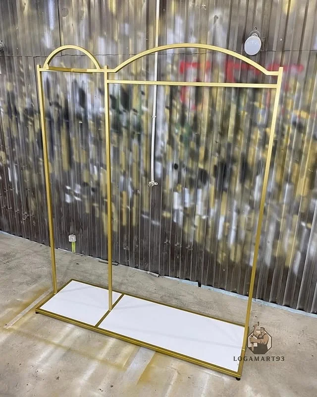 Custom Brass Clothing Display Rack