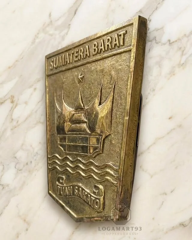 Custom Glossy Brass West Sumatra Province Logo