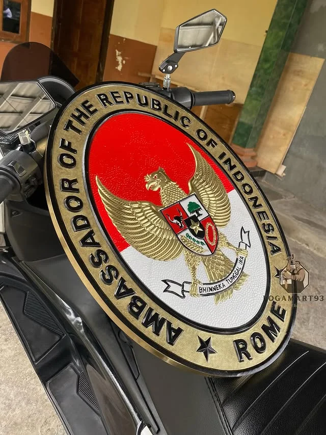 Logo Kedubes RI Italia Rome Kuningan Polish Custom