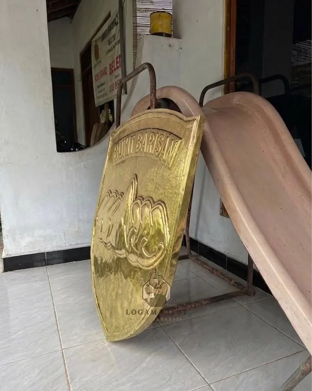Custom Glossy Brass Bukit Barisan Office Logo