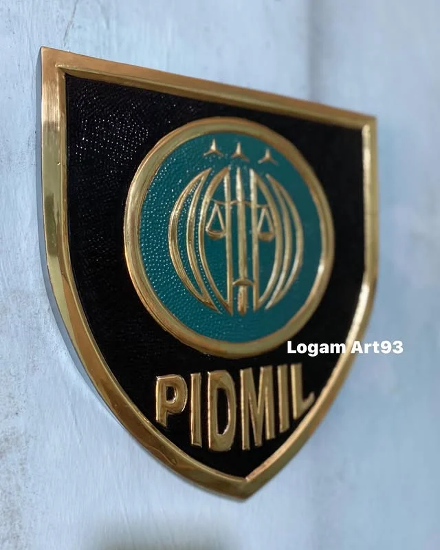 Custom Brass Pidmil Logo