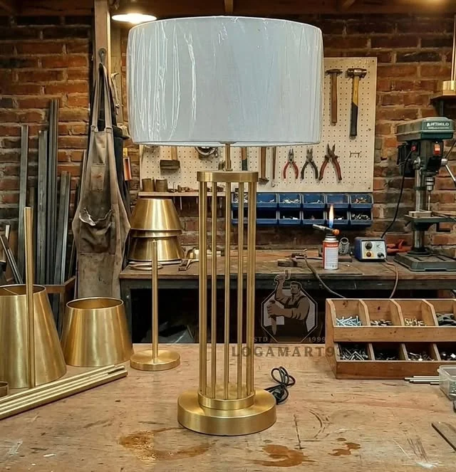 Custom Minimalist Brass Table Lamp