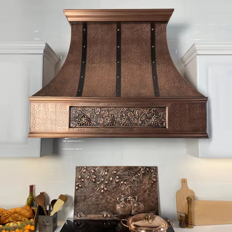 Rustic Copper Kitchen Hood