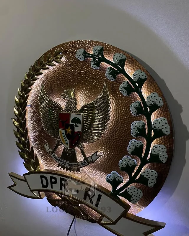 Custom Carved Copper DPR RI Logo