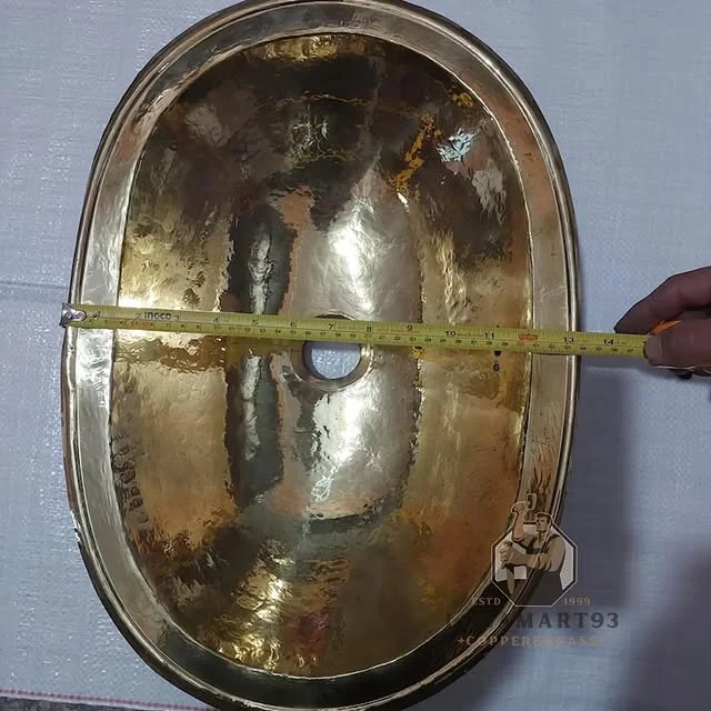 Custom Glossy Brass Oval Wash Basin