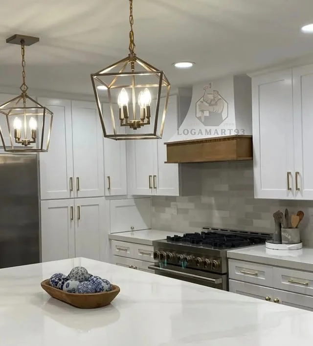 Custom Brass Minimalist Mesh Pendant Lamp