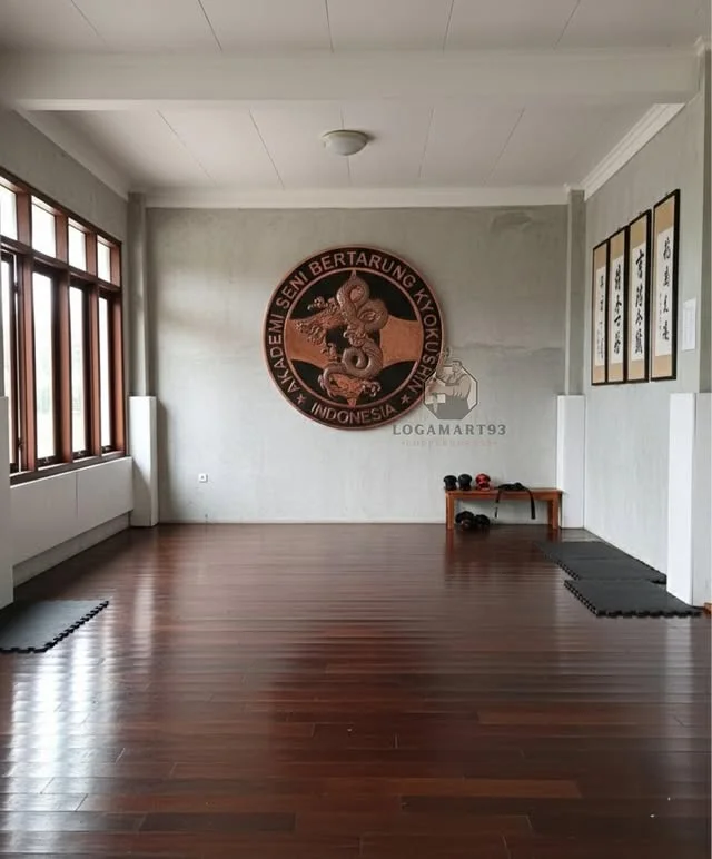 Custom Carved Copper Kyokushin Indonesia Logo