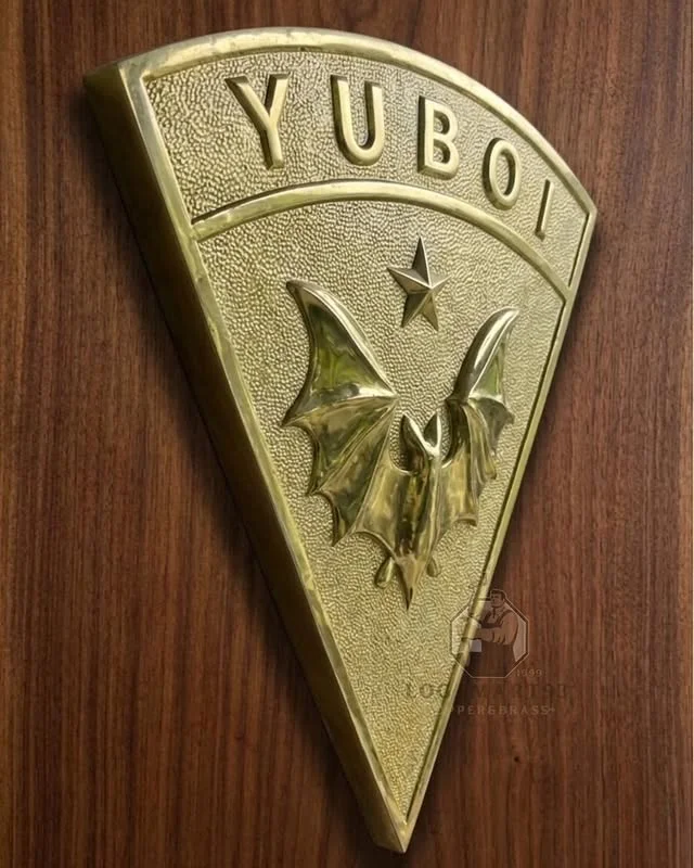 Custom Polished Brass Batalyon Infanteri 818 Yuboi Logo