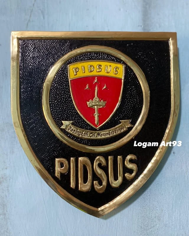 Custom Carved Copper Pidsus Logo