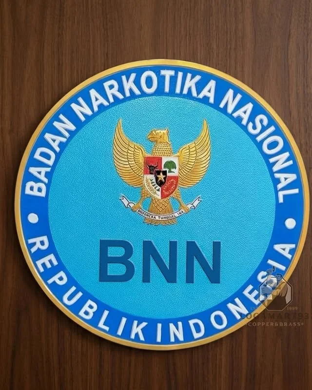 Custom Polished Brass BNN Indonesia Logo