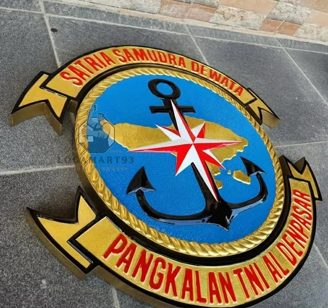 Logo Pangkalan TNI AL Denpasar Kuningan Polished