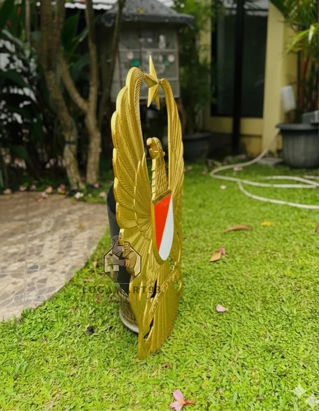 Custom Hammered Brass Kartika Eka Paksi Logo Mabes TNI AD Surabaya