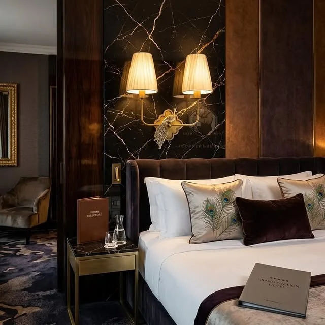 Custom Brass Dual Elegant Wall Lamp