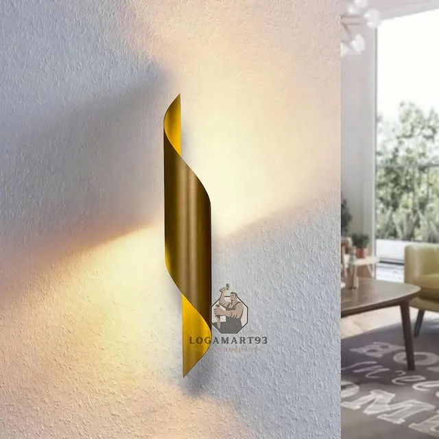 Lampu Dinding Kuningan Model Glossy Mewah (1)