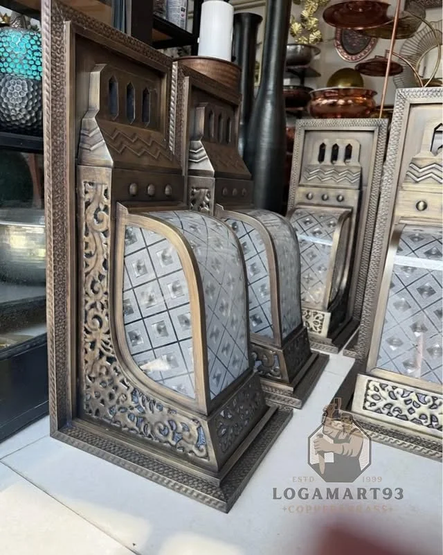 Custom Polished Brass Middle Eastern Wall Lamp