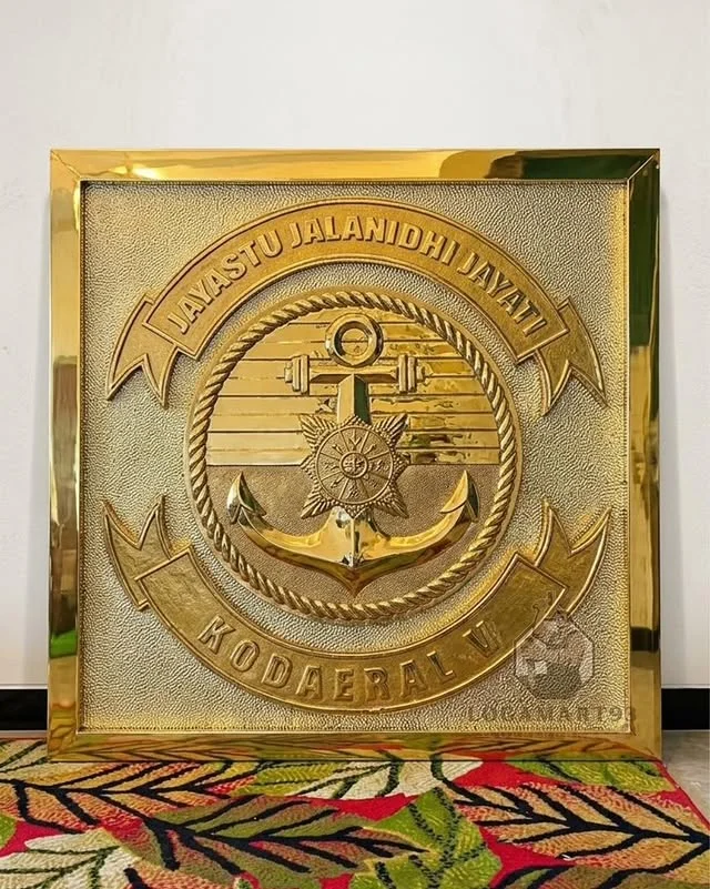 Custom Glossy Brass Fleet Command Emblem II
