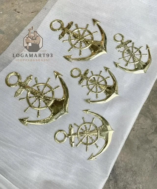 Custom TNI AL Kav Logo Glossy Brass
